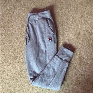 Gray Fila sweat pants!! Supper cute and cozy!:)